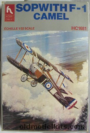 Hobby Craft 1/32 Sopwith Camel F-1 - RFC 28 Sq Capt. William Barker 1917 / No. 65 Sq RAF Museum and Hendon - (ex-Academy), HC1681 plastic model kit